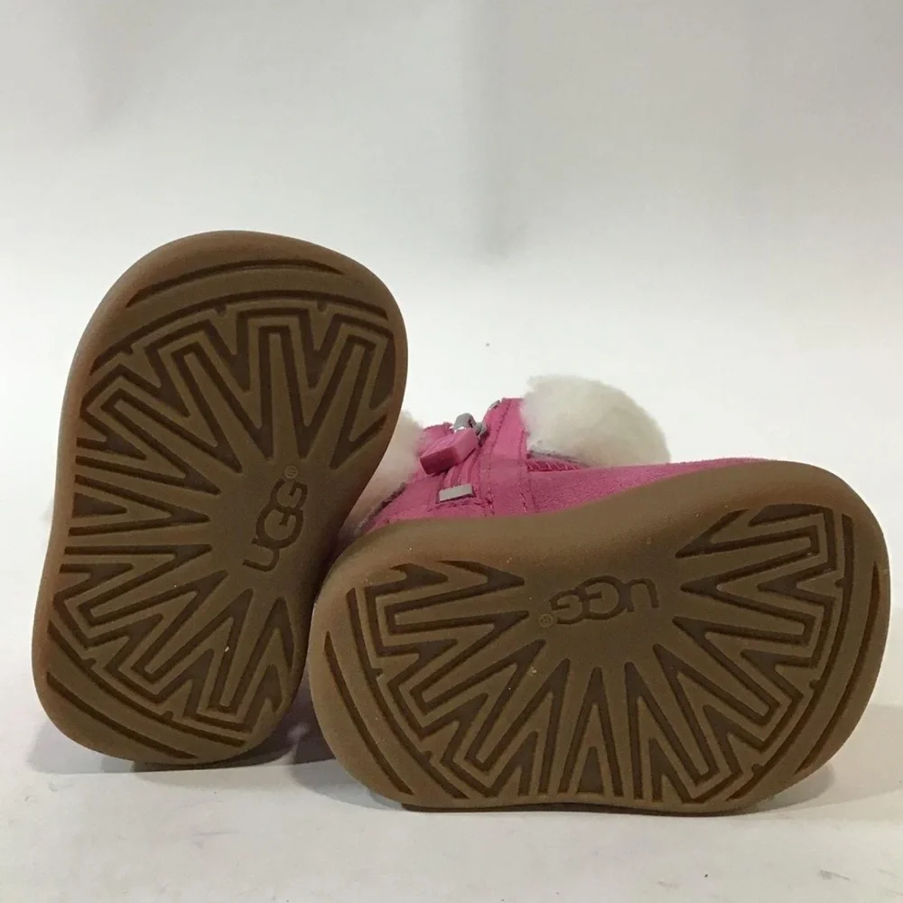 NEW!! Infant Girls UGG Ramona Pink Suede Boot Size 0/1 XS 0-6 Months